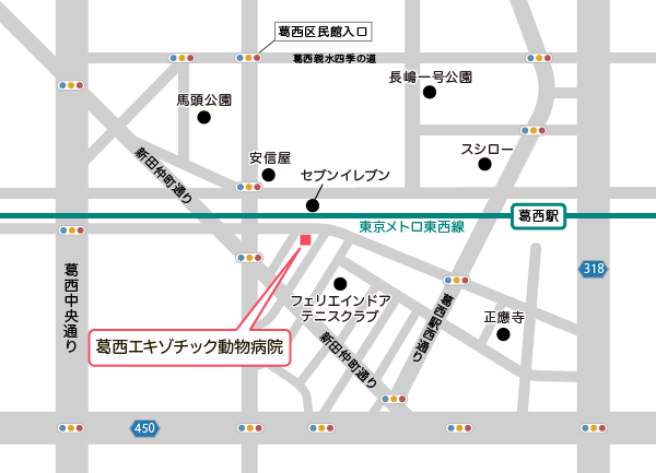葛西エキゾチック動物病院地図